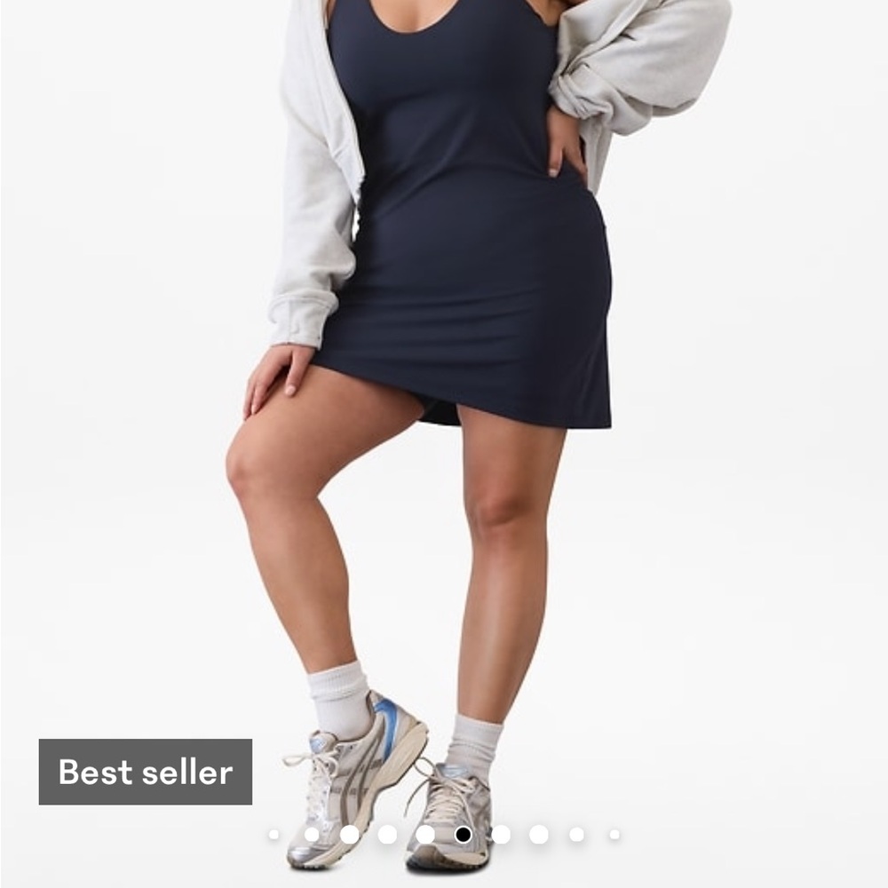 Athleta Navy Scoop-Neck Athletic Dress